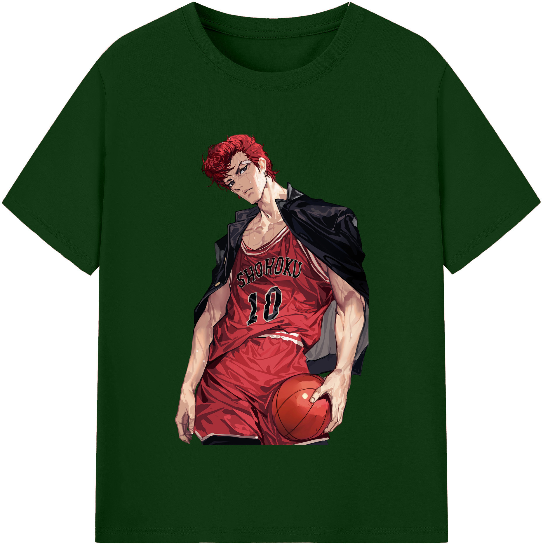 SLAM DUNK／スラムダンク 綿100％半袖Tシャツ（フロントプリント）